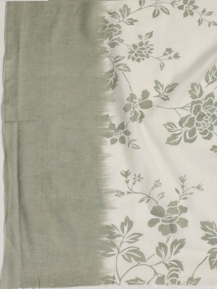 Printed Cotton Blend Unstitched Suit With Dupatta