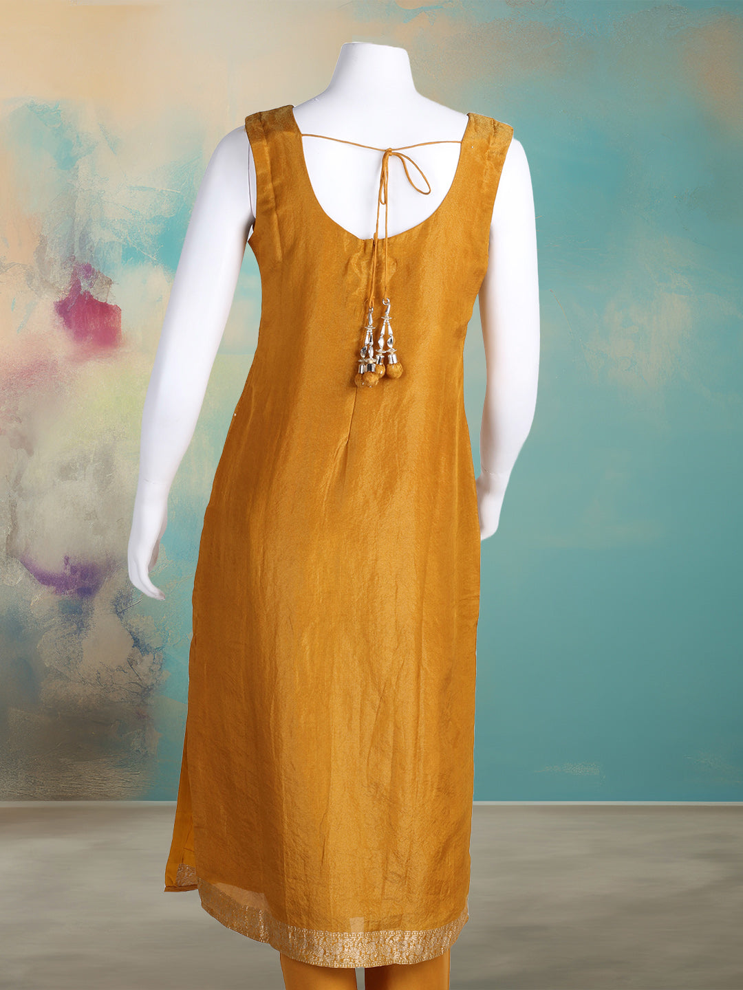 Embroidered Banarasi Kurta With Pant &amp; Dupatta