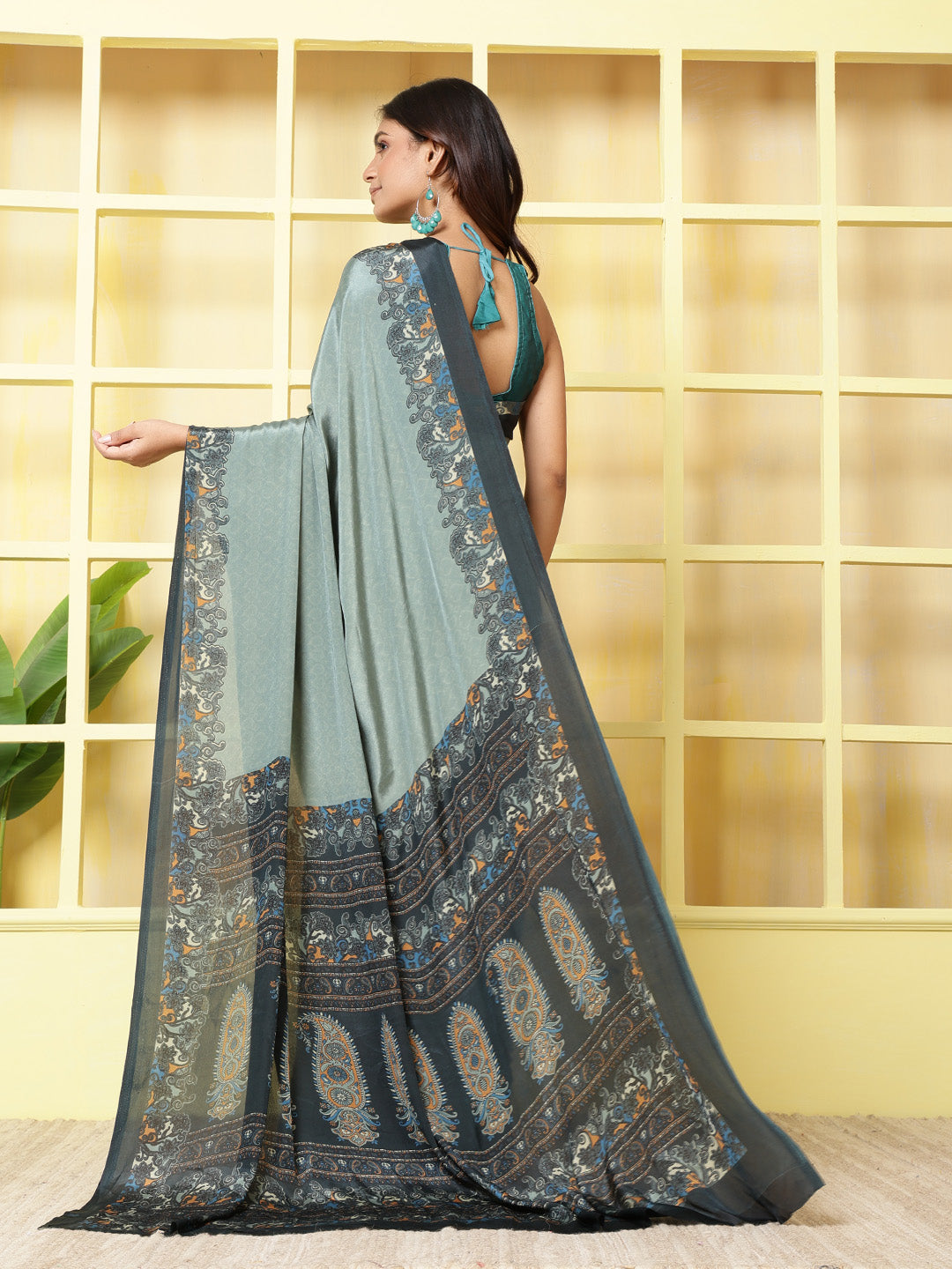 Digital Printed Crepe Saree