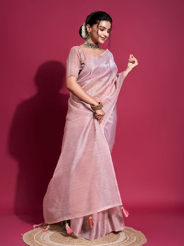 Zari Booti Woven Organza Woven Saree