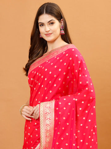 Zari Border Banarasi Woven Saree