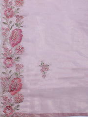 Embroidered Organza Unstitched Suit With Dupatta