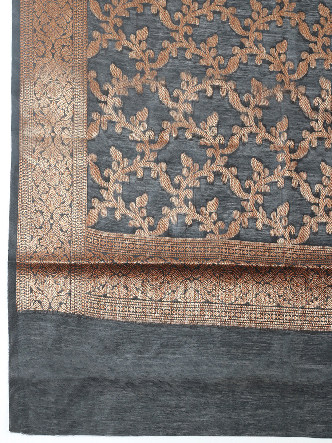 Banarasi Chanderi Unstitched Suit With Pant &amp; Dupatta