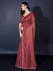 Embroidered Chiffon Saree