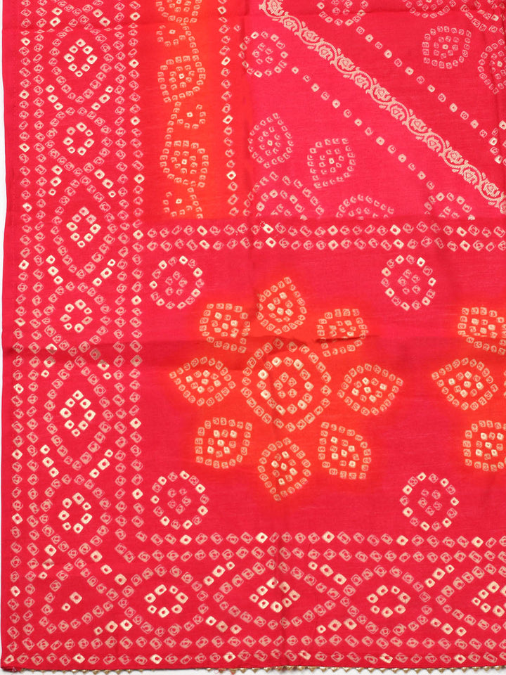 Embroidered Cotton Unstitched Suit With Pant &amp; Dupatta