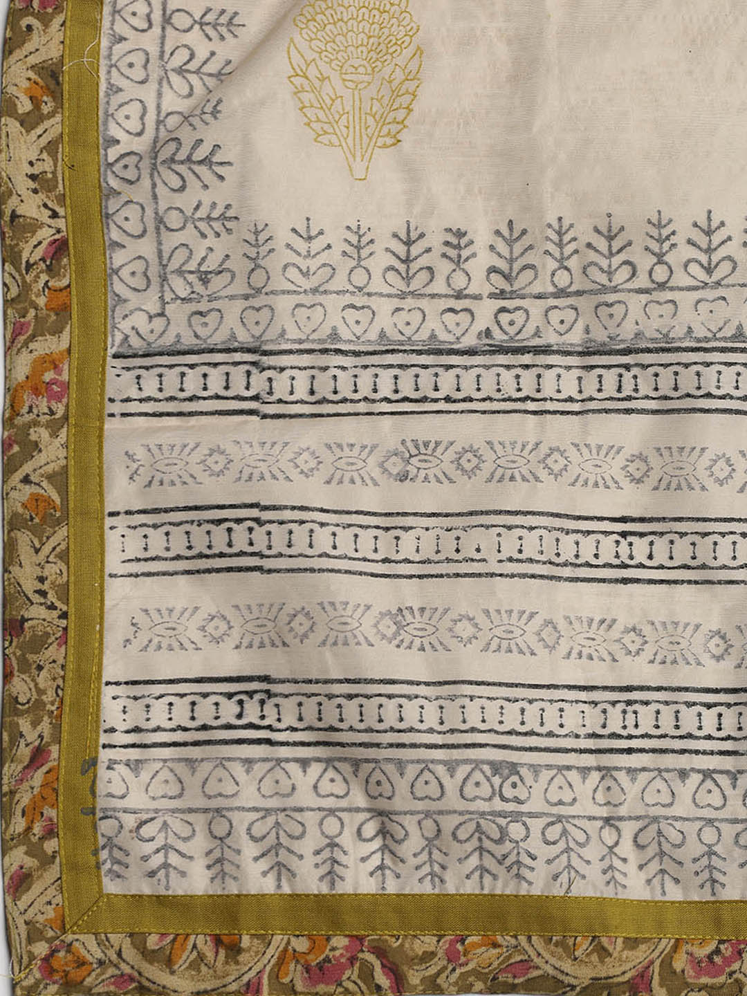 Neck Embroidered Cotton Blend Unstitched Suit With Dupatta