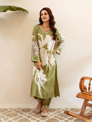 Floral Printed Cotton Kurta With Pants