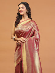 Zari Jaal Brocade Handloom Woven Saree