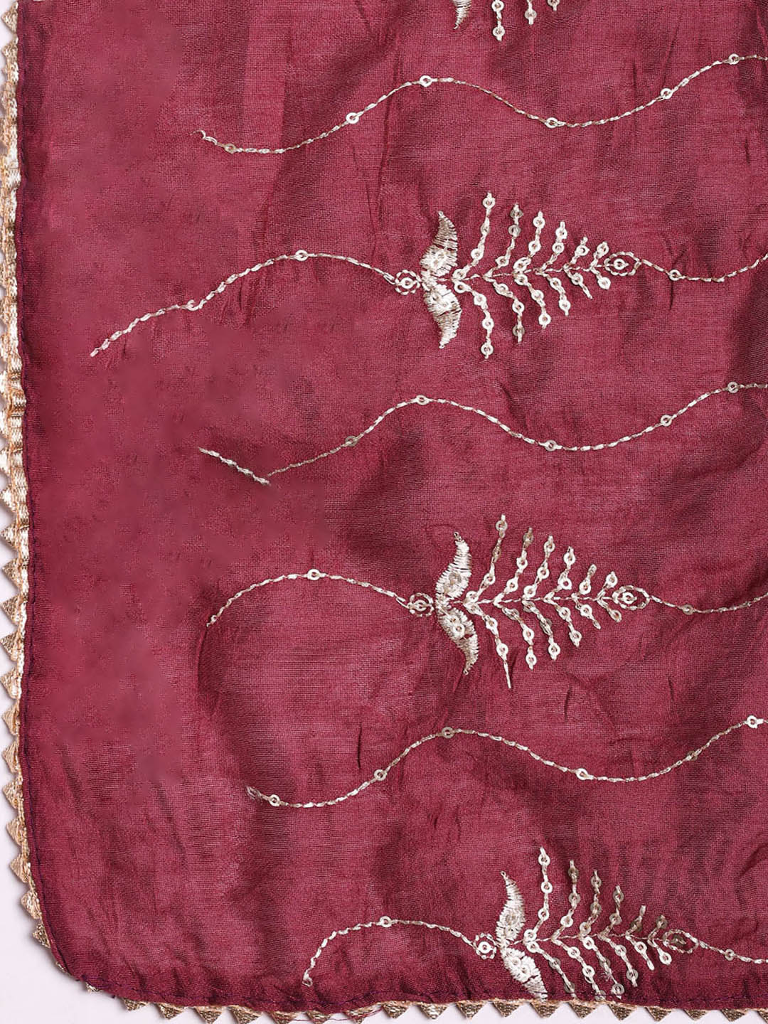 Neck Embroidered Cotton Blend Unstitched Suit With Dupatta