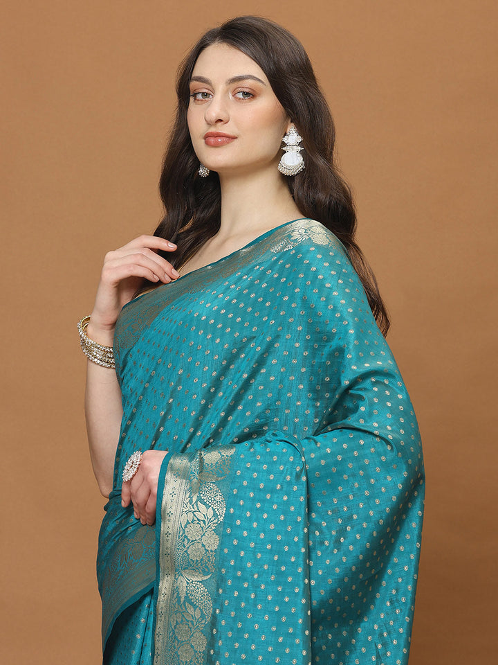 Zari Border Art Silk Woven Saree