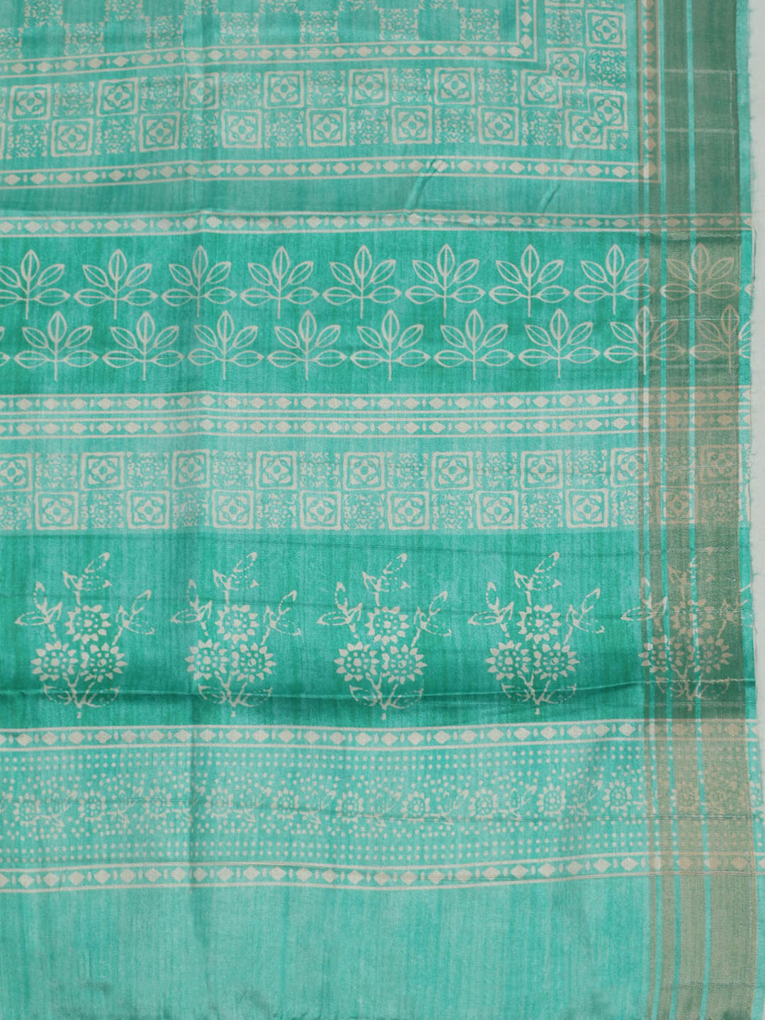Embroidered Chanderi Unstitched Suit With Pant &amp; Dupatta