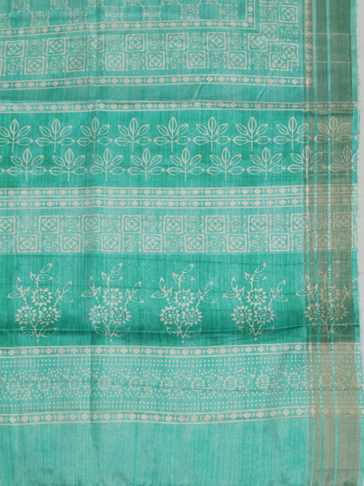 Embroidered Chanderi Unstitched Suit With Pant &amp; Dupatta