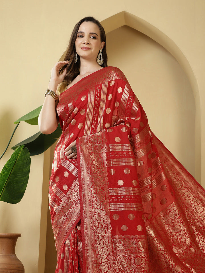 Zaari Jaal Crepe Saree