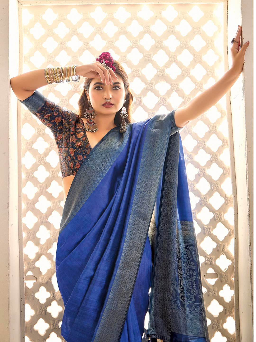Zari Border Art Silk Saree