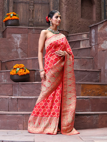 Zari Jaal Georgette Woven Saree