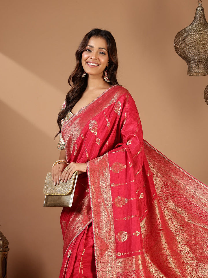 Embroidered Dola Silk Saree