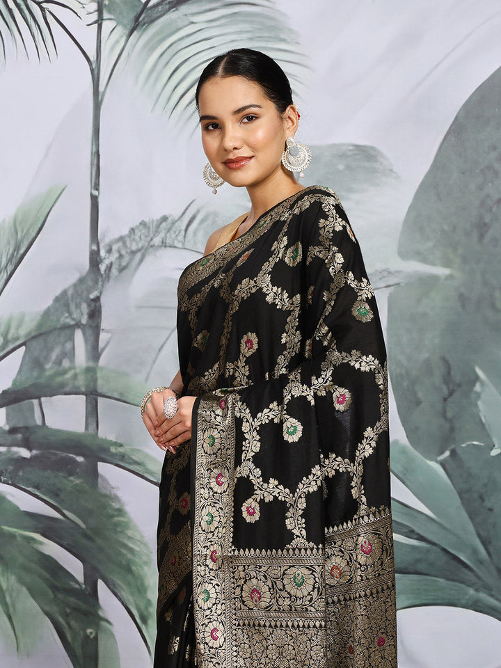 Zari Woven Cotton Blend  Saree