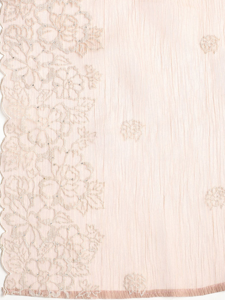 Embroidered Tissue Unstitched Suit With Dupatta