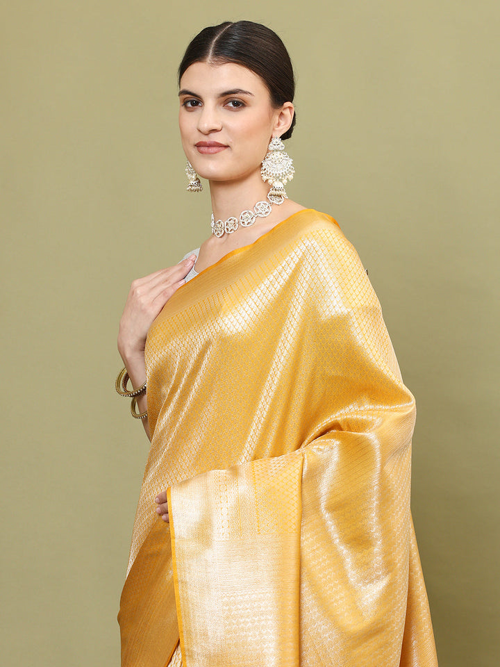 Zari Jaal Brocade Handloom Woven Saree