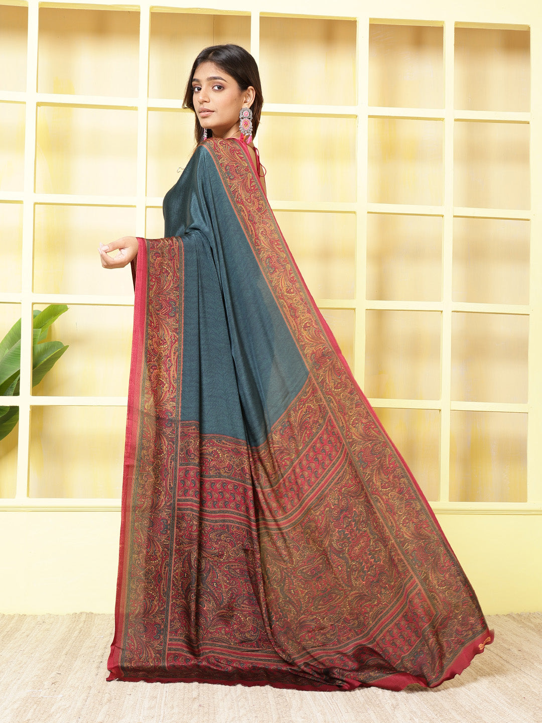 Digital Printed Crepe Saree