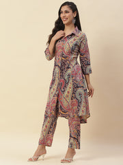 Paisley Printed Cotton Kurta Set