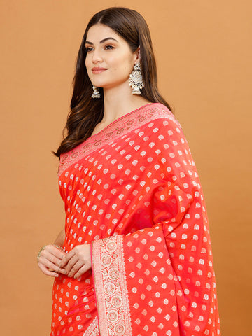 Zari Border Banarasi Woven Saree