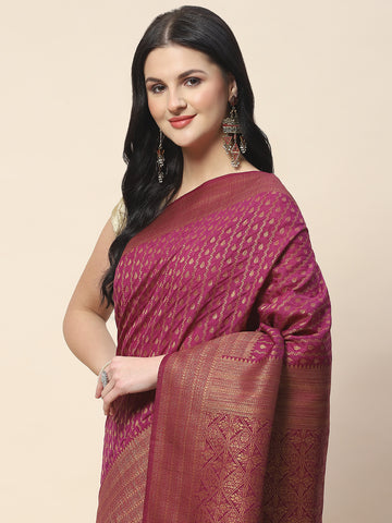 Zari Jaal Woven Handloom Saree