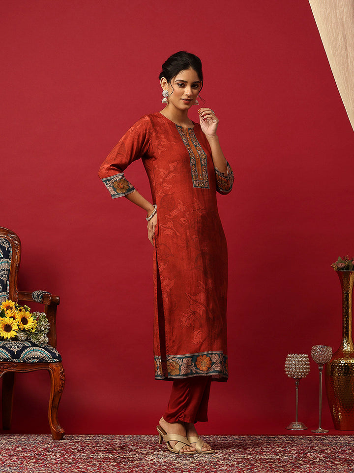 Printed Muslin Kurta With Pant &amp; Dupatta