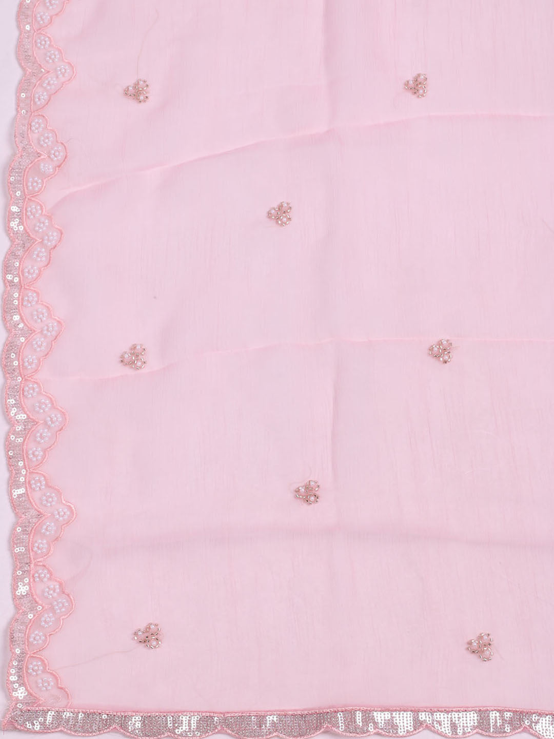 Embroidered Chiffon Unstitched Suit With Dupatta