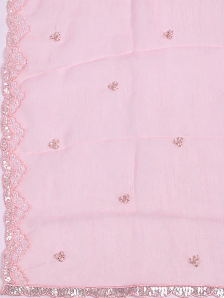Embroidered Chiffon Unstitched Suit With Dupatta