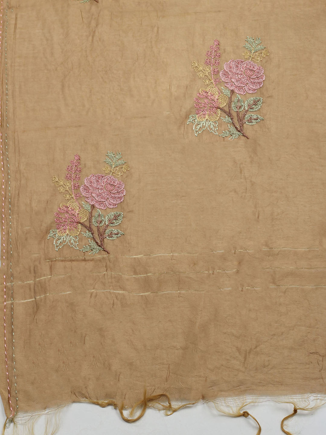 Embroidered Muslin Unstitched Suit With Pant &amp; Dupatta