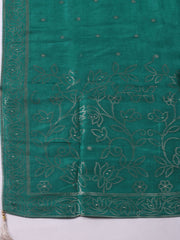 Woven Design Chanderi Unstitched Kurta With Pant & Dupatta