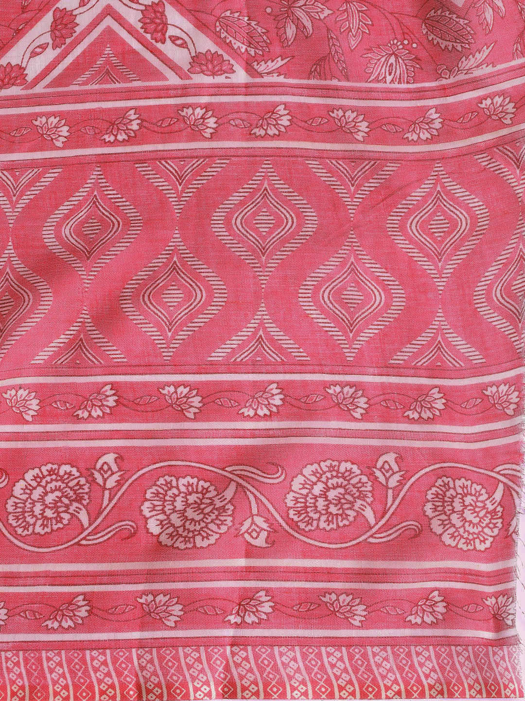 Neck Embroidered Cotton Blend Unstitched Suit With Dupatta
