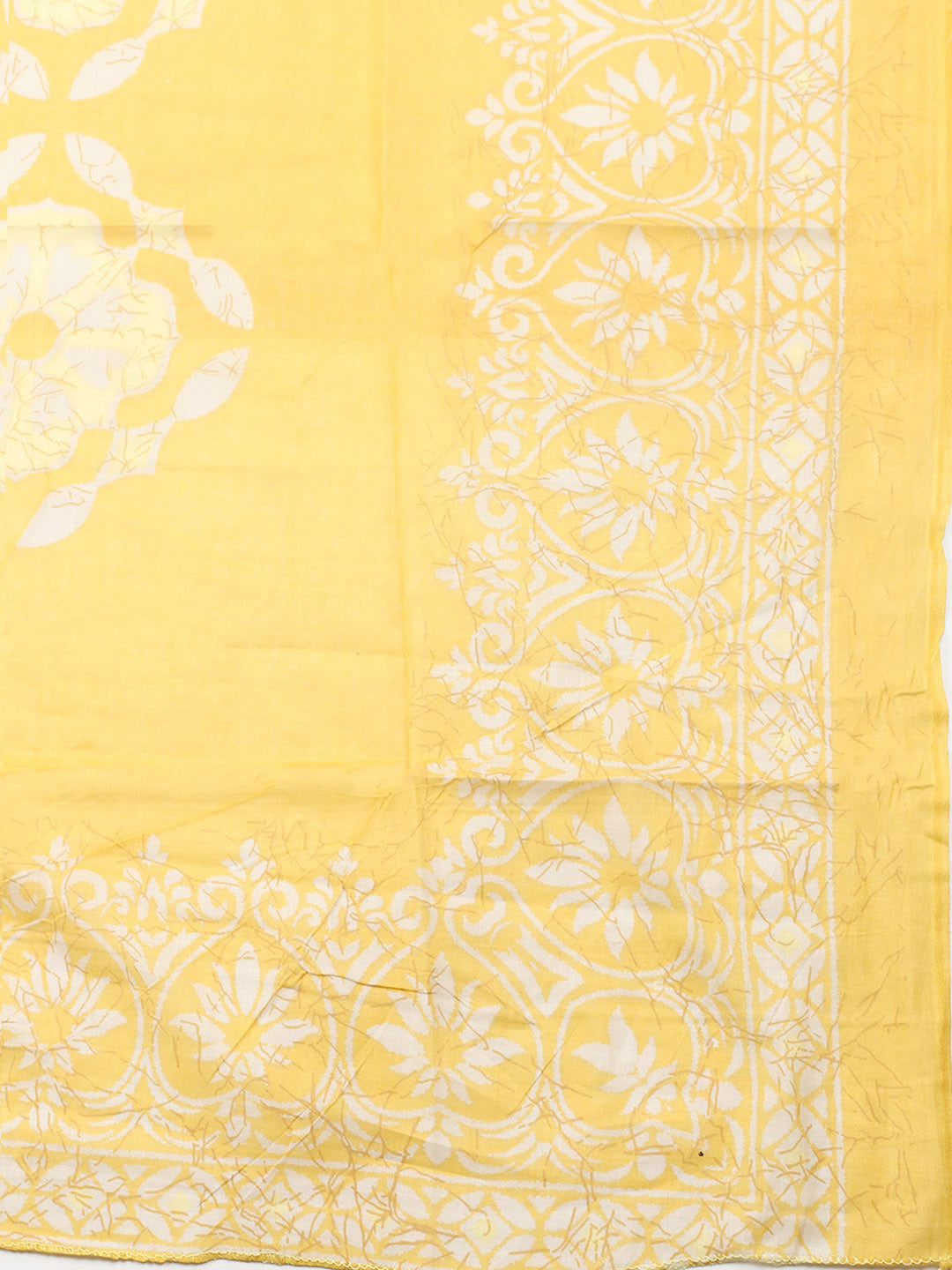Printed Cotton Blend Unstitched Suit With Pant &amp; Dupatta