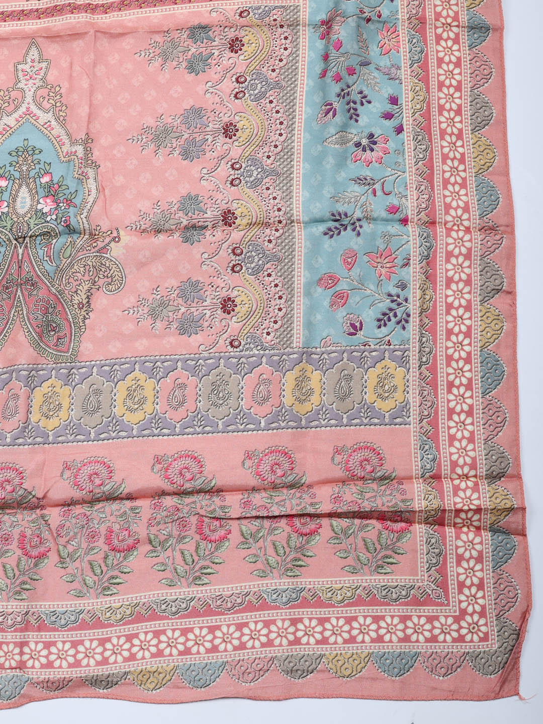 Embroidered Muslin Unstitched Suit With Pant &amp; Dupatta