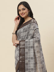 Printed Handloom Woven Saree