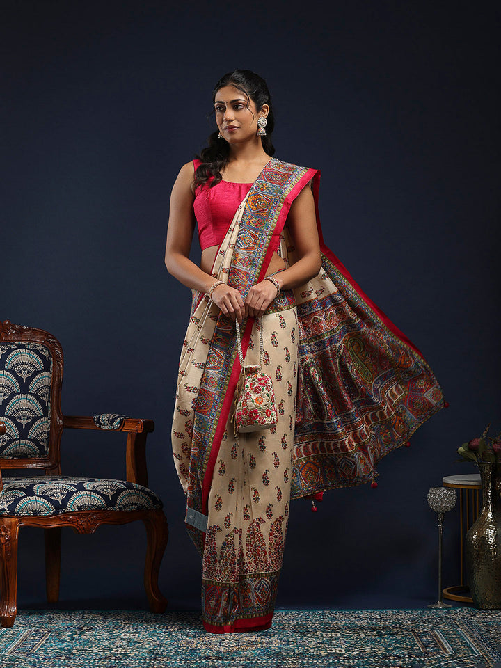 Digital Printed Art Silk Saree