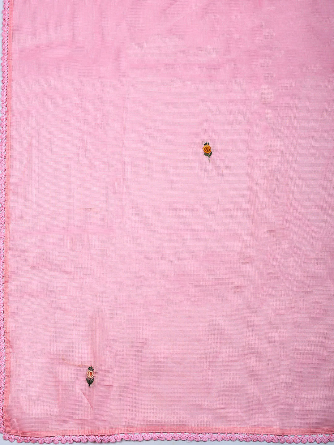 Embroidered Cotton Blend Unstitched Suit With Pant &amp; Dupatta
