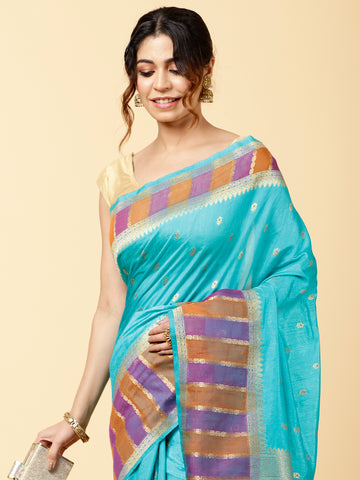 Zari Booti Woven Handloom Saree