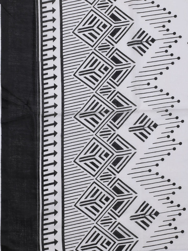 Printed Cotton Blend Unstitched Suit With Dupatta