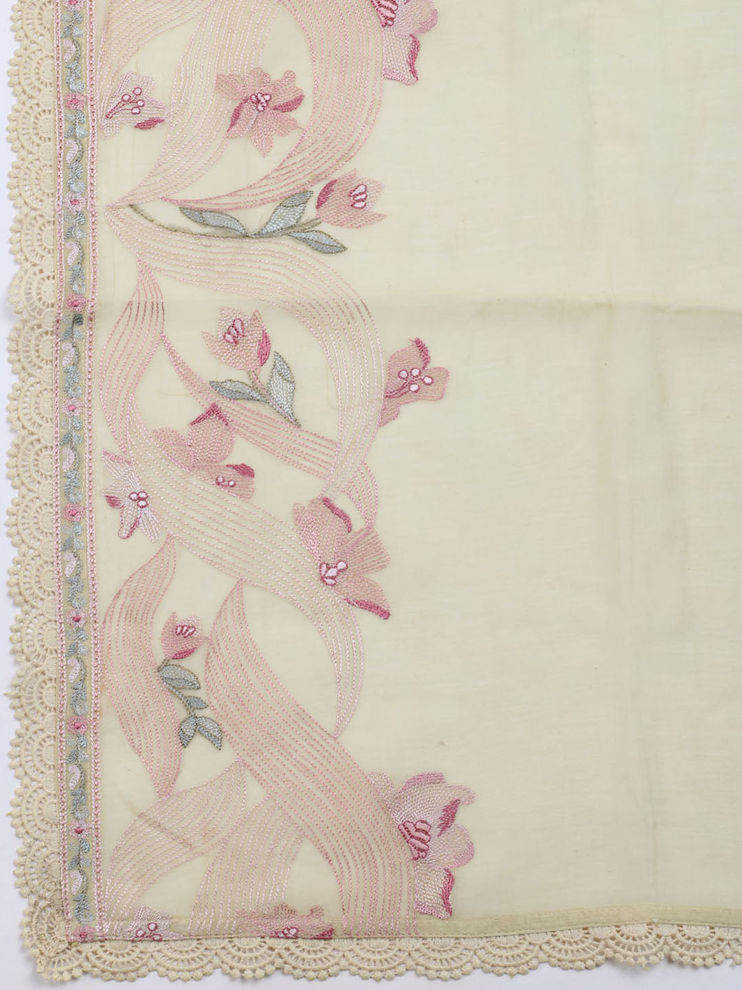 Embroidered Cotton Blend Unstitched Suit With Dupatta