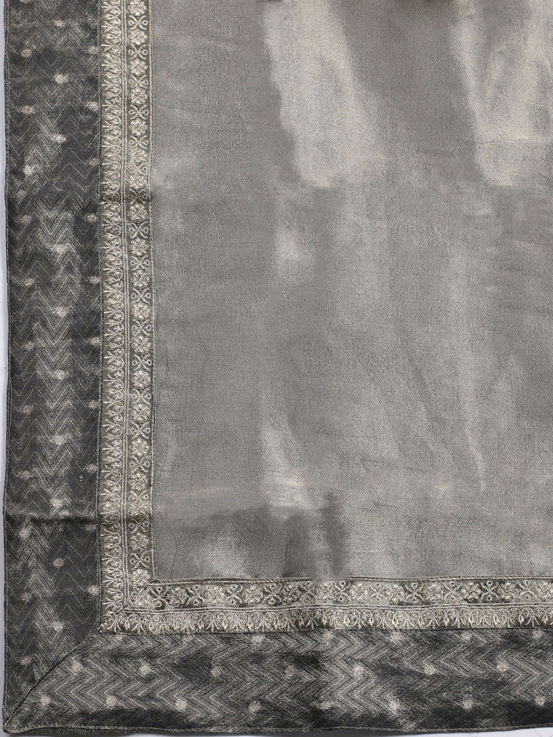 Banarasi Tissue Unstitched Suit With Dupatta