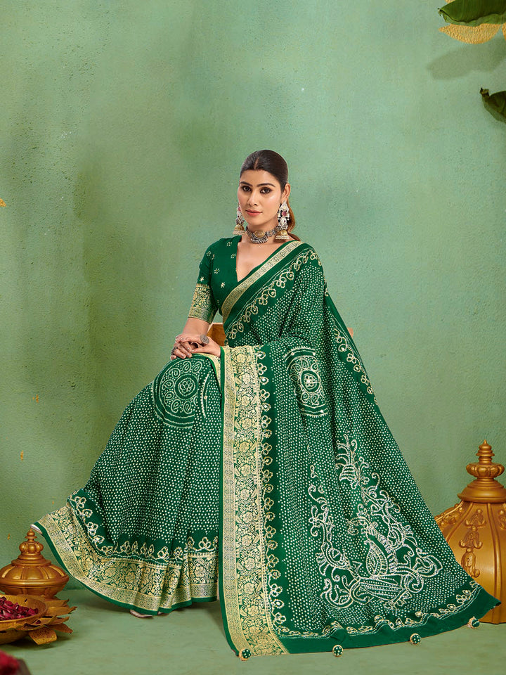 Digital Printed Art Silk Saree