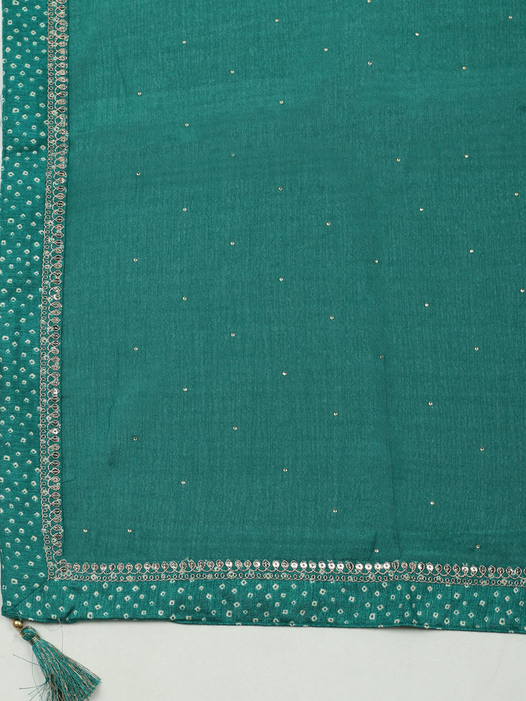 Embroidered Art Silk Unstitched Suit With Dupatta