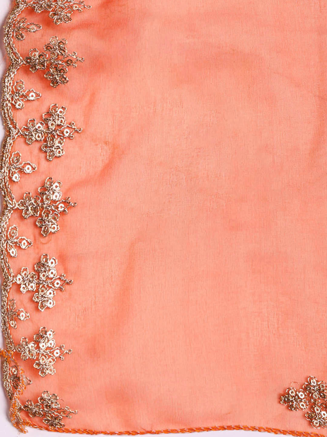 Neck Embroidered Organza Unstitched Suit With Dupatta