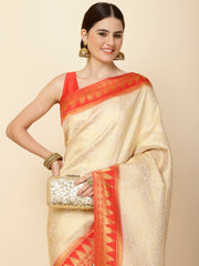 Brocade Zari Jaal Woven Handloom Saree