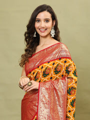 Patola Printed Art Silk Woven Saree