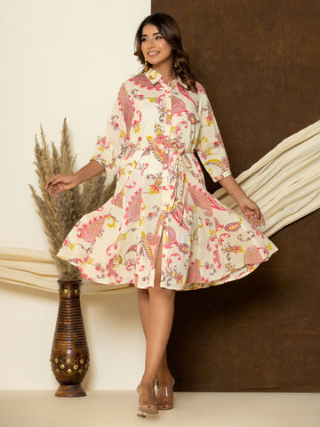 Floral Printed Cotton Dress