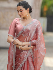 Embroidered Chiffon Saree
