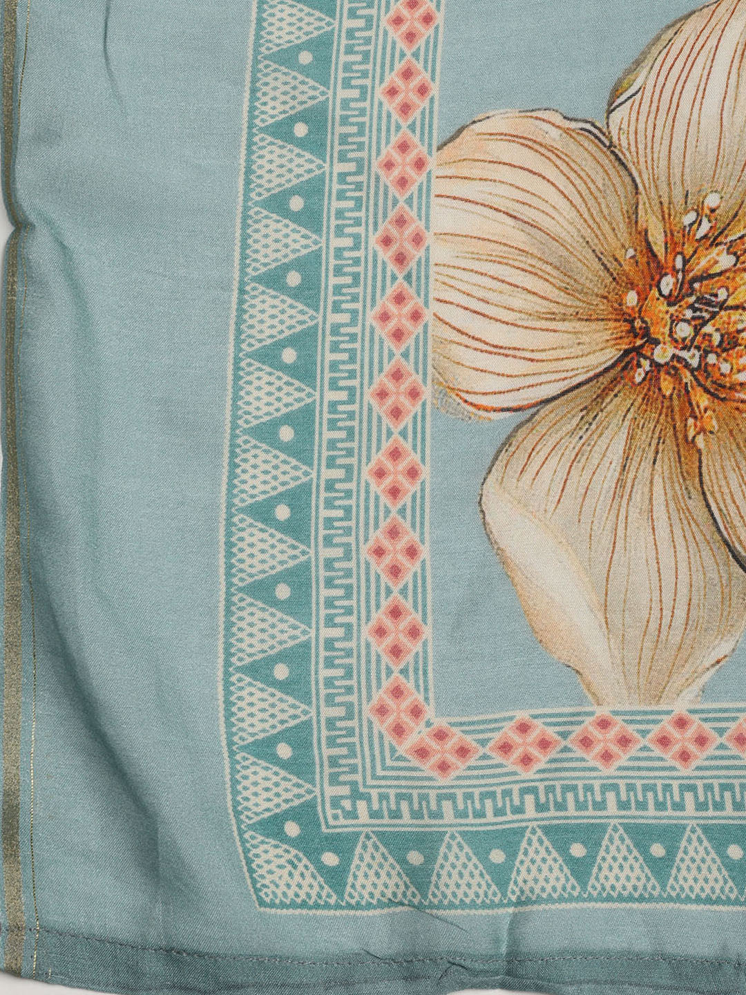 Printed Muslin Unstitched Suit With Dupatta